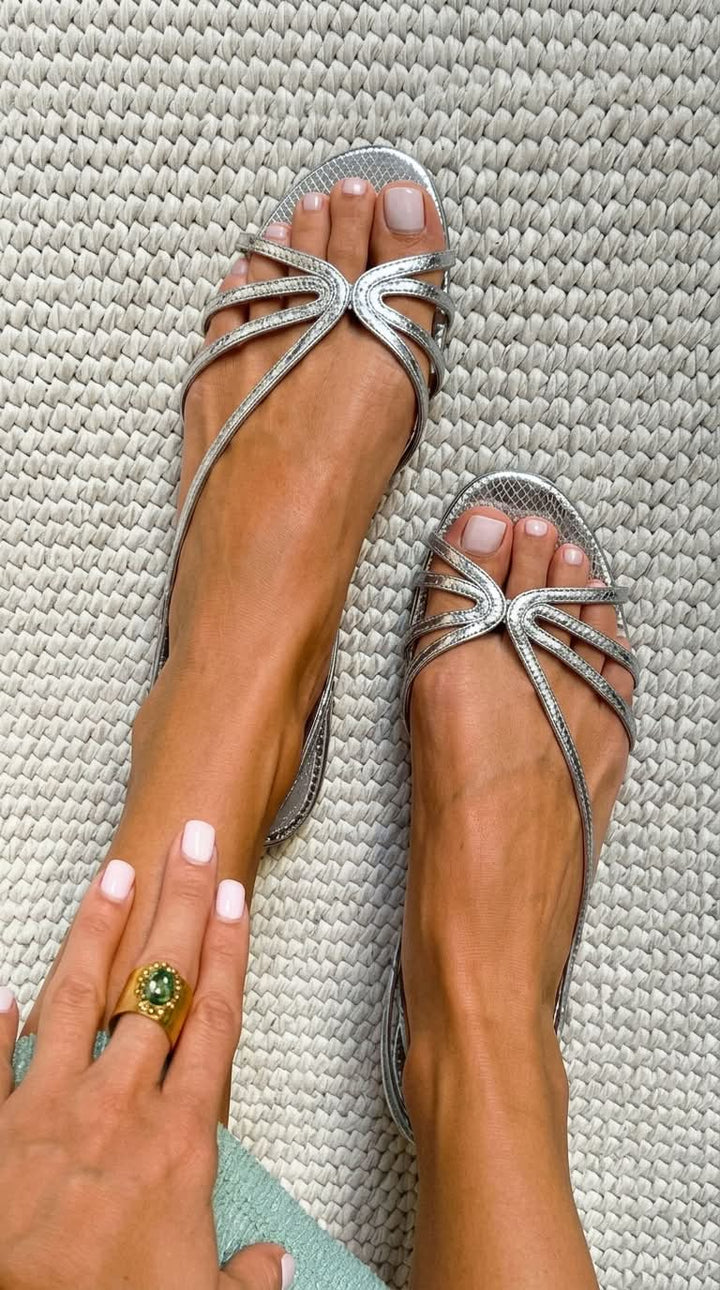 Ginevra | Goldene Sommersandalen