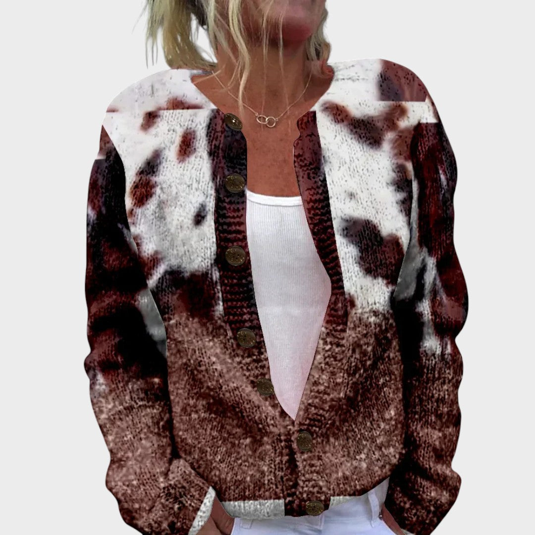 Zara Damen Cardigan mit Blumenmuster, leichte Strickjacke für den Herbst