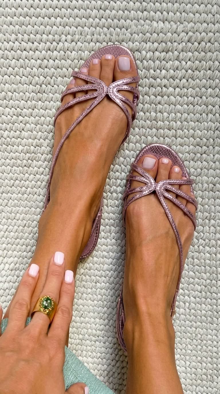 Ginevra | Goldene Sommersandalen