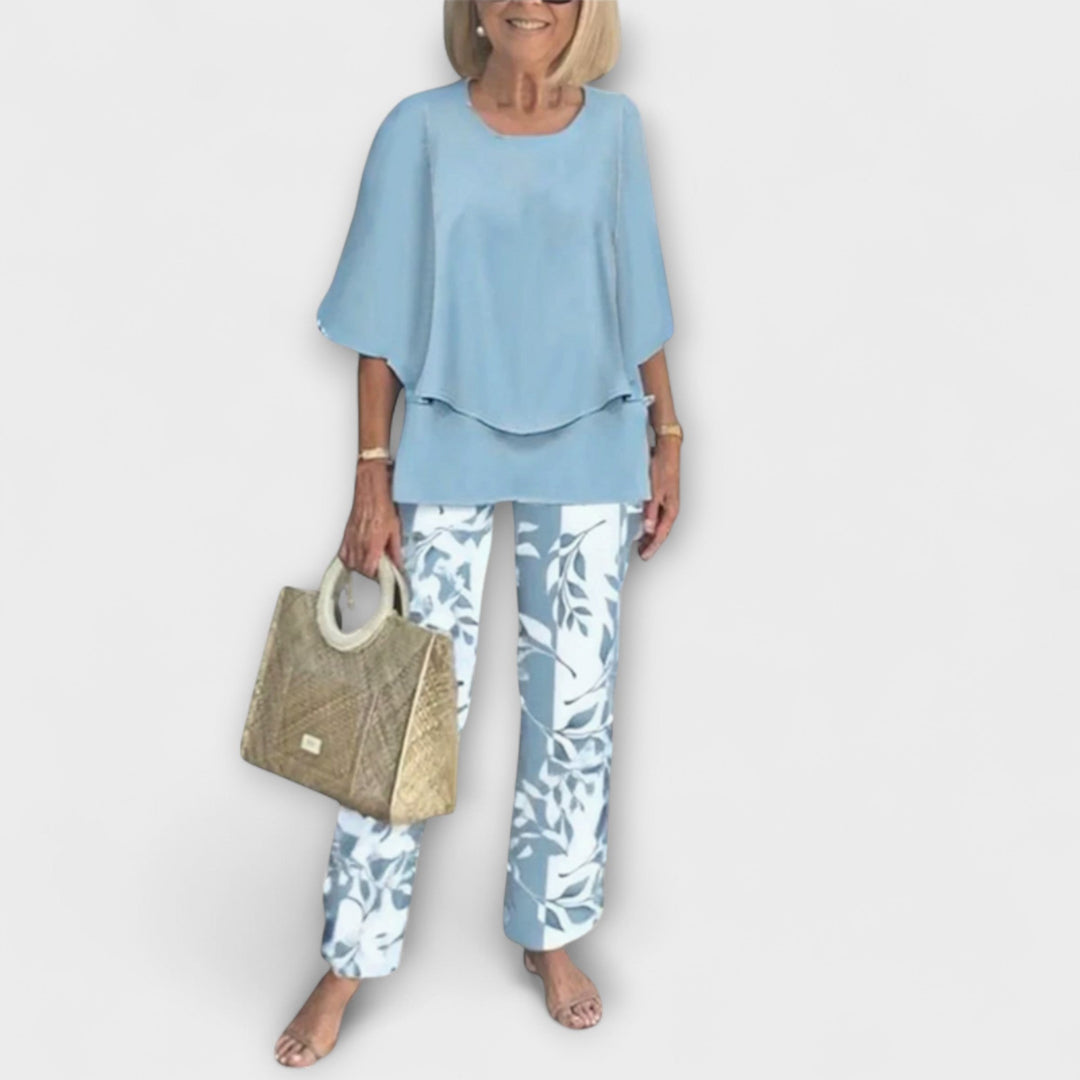 Rosamund - Modernes Set mit Bequemer Bluse und Hose