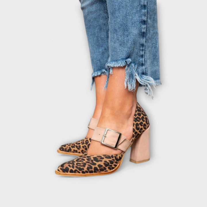 Avano - Leoparden-Sandalen mit Absatz