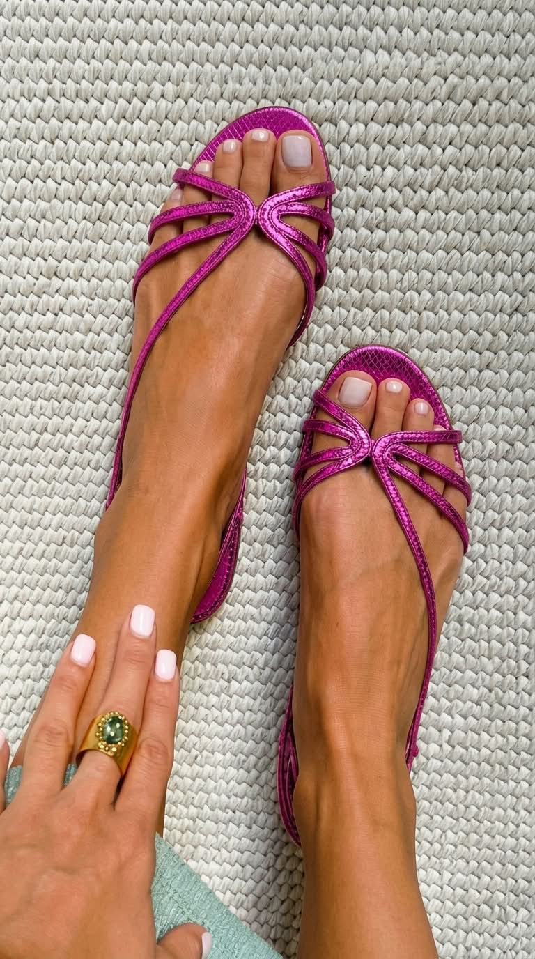 Ginevra | Goldene Sommersandalen