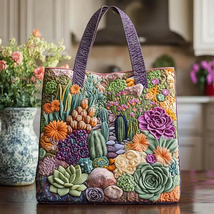 Kunstvoller Shopper – Sukkulentengarten