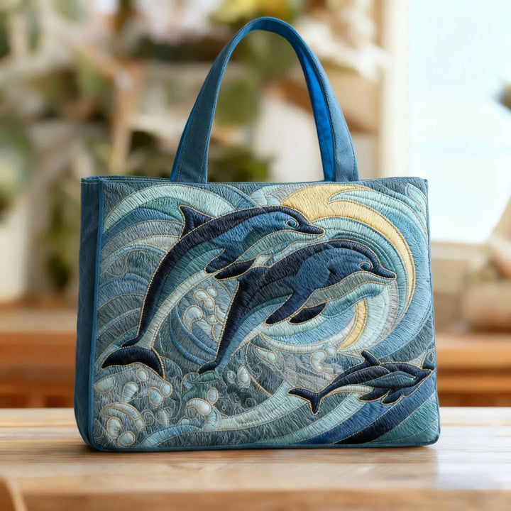 Kunstvoller Shopper – Ozeandelfin