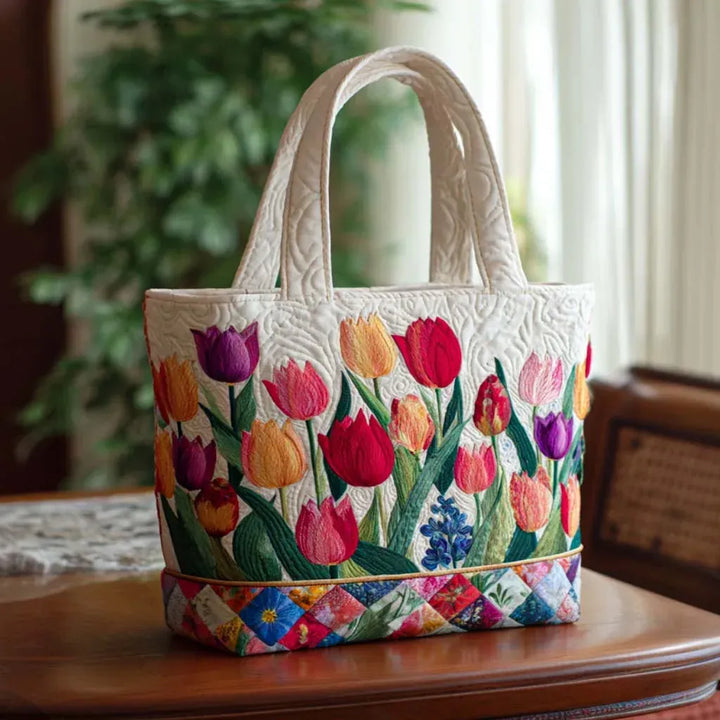 Gesteppter Shopper – Tulpengarten