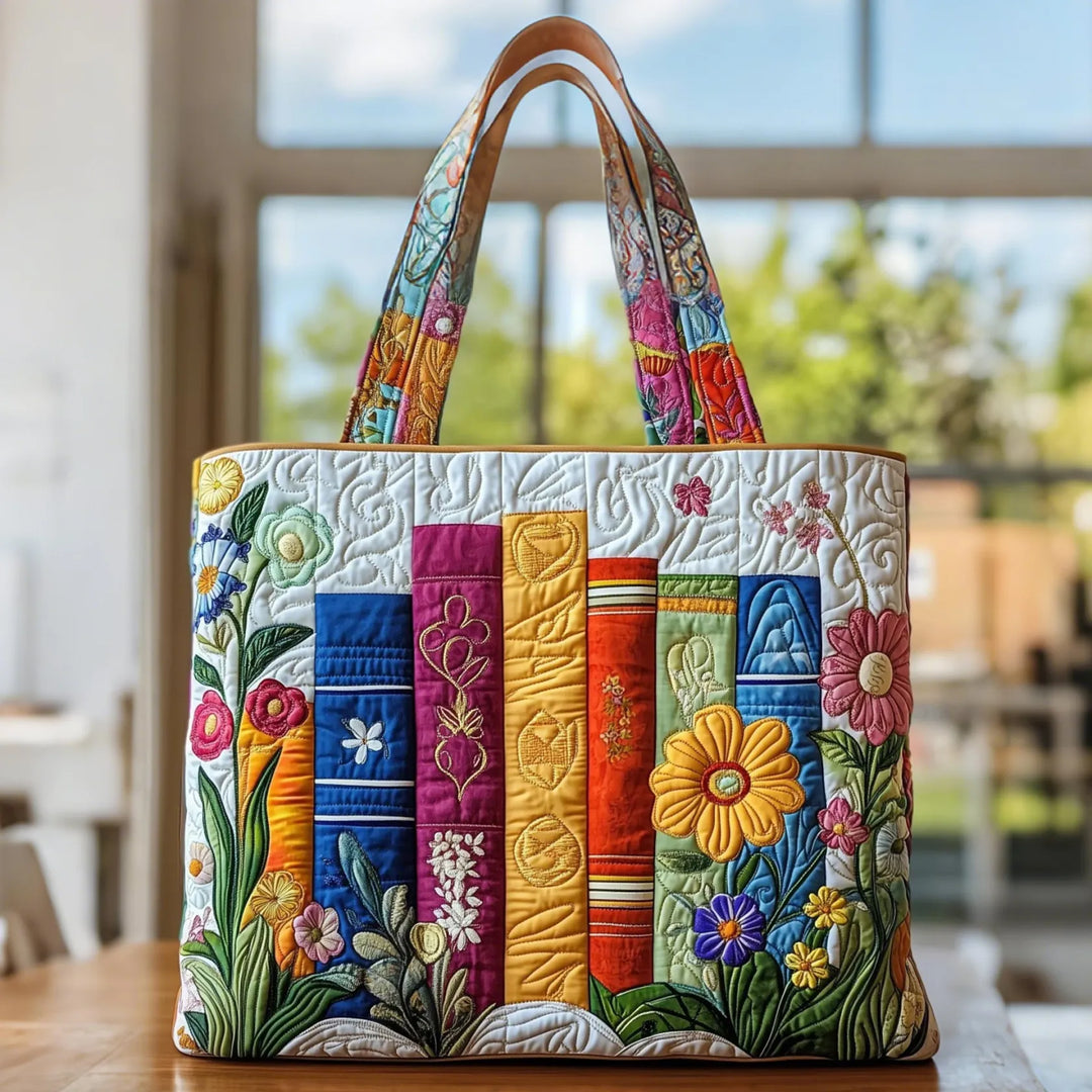 Kunstvoller Shopper – Florale Bibliothek