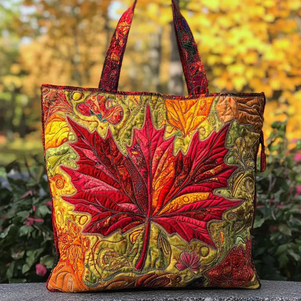 Kunstvoller Shopper – Ahorn im Sonnenuntergang