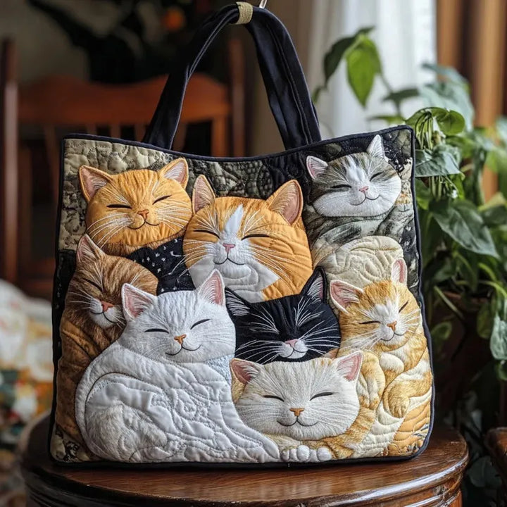 Gesteppter Shopper – Schlafende Kätzchen