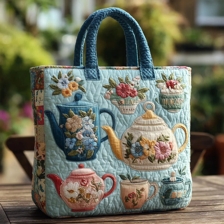 Gesteppter Shopper – Florales Blütenmuster