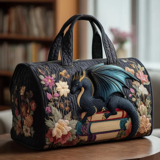 Iris | Gesteppte Reisetasche mit Literaturmotiven