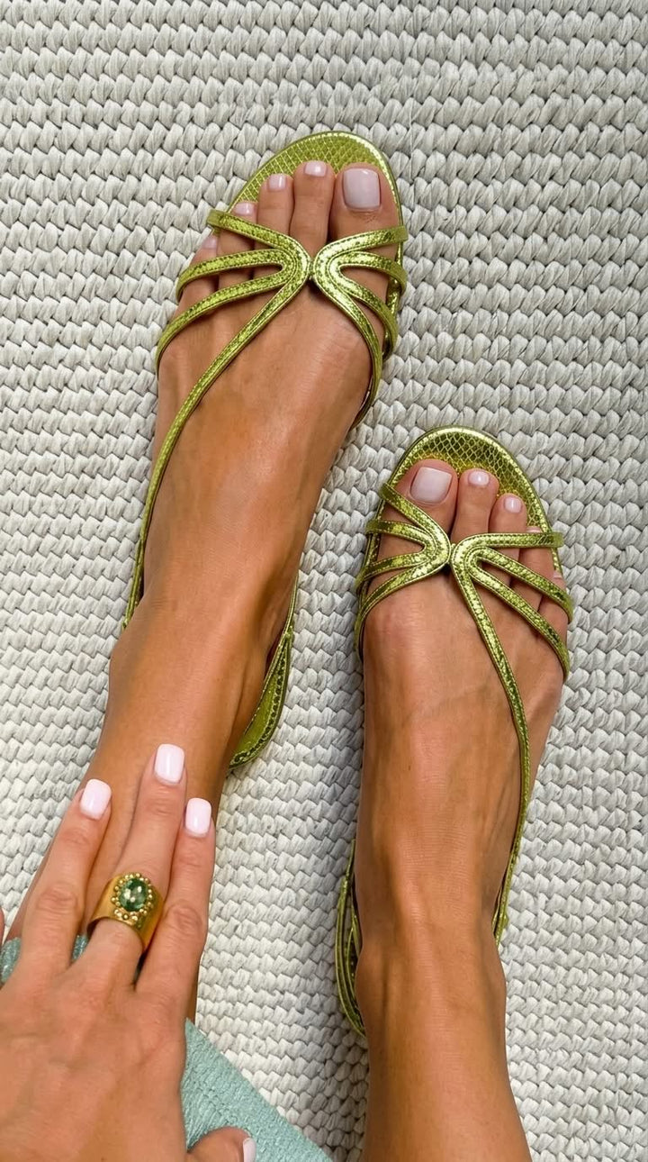 Ginevra | Goldene Sommersandalen