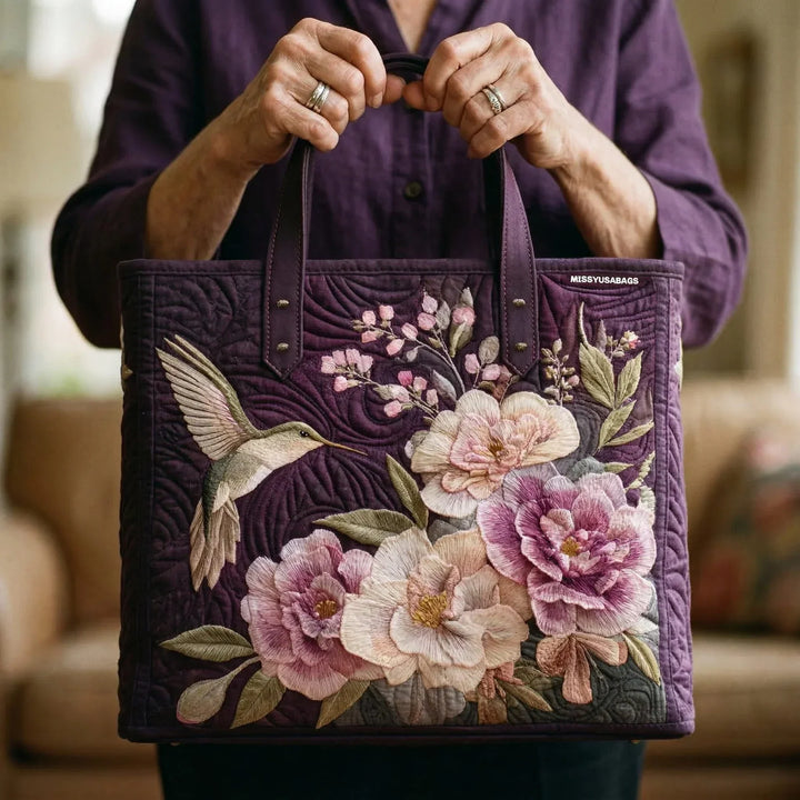 Gesteppter Shopper – Kolibris und Orchideen