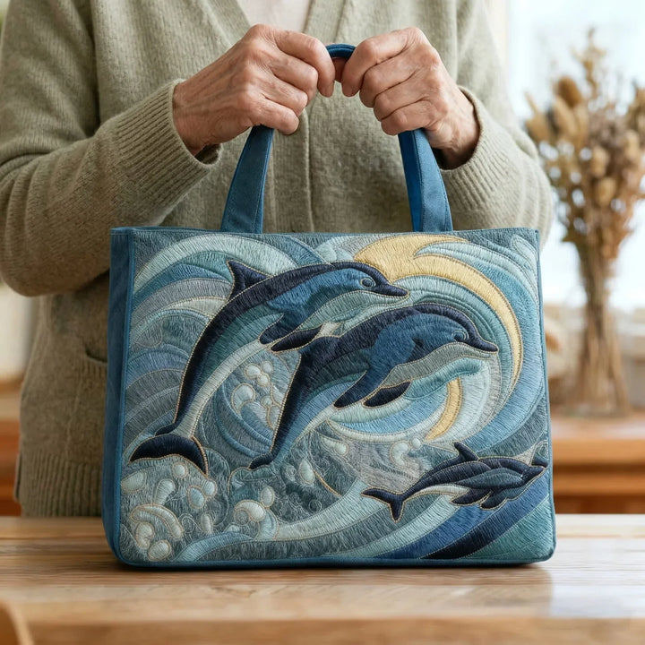 Kunstvoller Shopper – Ozeandelfin