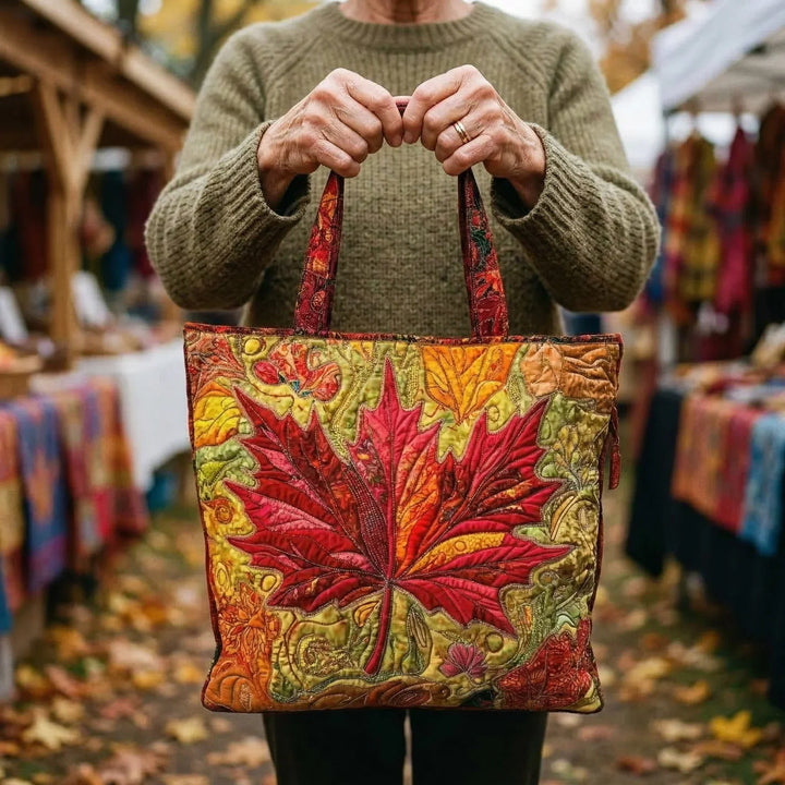 Kunstvoller Shopper – Ahorn im Sonnenuntergang